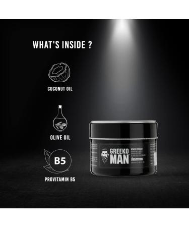 Vasu Greeko Man Beard Cream - 50ml | Nourish & Style with Shea Butter Olive Oil & Vitamin E - Buy Online on GoSupps.com