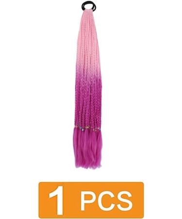prinfantasy Color Wig Braided Wig Hair Ponytail Fiber Wig Braids Gradient Color Braid Ponytail Braid Hairpiece Giant Hair Band Braided Ponytail Purple Hair Extensions BZ200 GBBZ200 24 inch - Buy Online on GoSupps.com