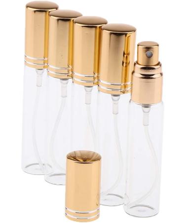 Fenteer 10ml Gold Mini Glass Spray Bottle - Refillable Travel Cosmetics Atomizer & Liquid Dispenser - Buy Online on GoSupps.com