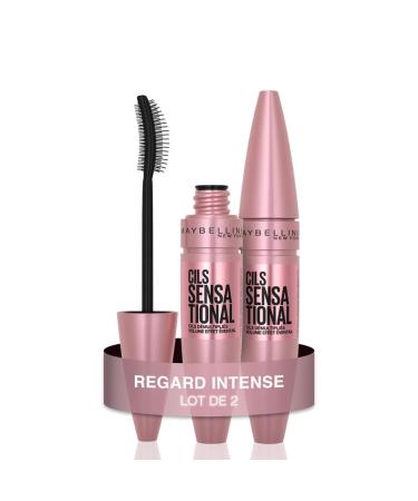 Maybelline New-York - Mascara Volume Effet ventail - Cil Sensational - Teinte : Very Black - 2 x 9 4 ml