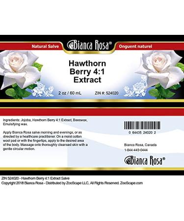 Bianca Rosa Hawthorn Berry 4:1 Extract Salve (2 oz ZIN: 524020) - 3 Pack - Buy Online on GoSupps.com
