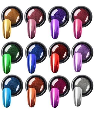 Nail Brush For Gel 12 Colors Nail Effect Powder Rainbow Manicure Paint For Applicator Sticks And Hand Polish Nail Pot Powder Nail Grinder Foot (Blue One Size) One Size Blue - Buy Online on GoSupps.com