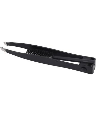 Multifunctional Eyebrow Tweezer with Eyebrow Comb Black 2 in 1 Makeup Grooming Tool for Eyebrows Or Facial Hair - Buy Online on GoSupps.com