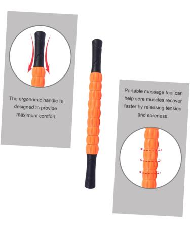 Healeved 3 STK Massage Roller Rod - Foam Rollers for Muscle Massage & Trigger Point Relief | Orange Yoga Fitness Stick | 43x3.5cm - Buy Online on GoSupps.com