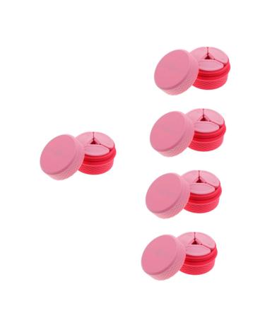 5 Sets Cream box cream jar with sealed lid travel container for cream silicone makeup containers women s suits small lip balm container cosmetic Miss Storage Box Silica gel