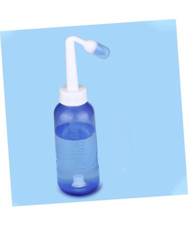 Lurrose 500ml Nasal Wash Bottle - Sinus Rinse System for Household - Plastic Nasal Washer for Adults and Kids - Blue 27X7.5CM - Buy Online on GoSupps.com
