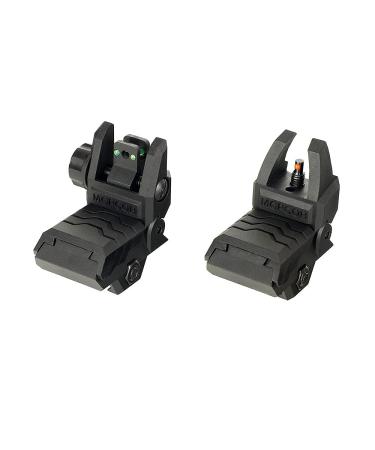 ohhunt Iron Sights Foldable Flip Up Sights Back up Sight Polymer Fiber A15 black-2