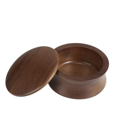 FOMIYES 3-part travel cream container cream suitcases travel container care set for men old-fashioned set razor bucket foam shell antique razor shell of wooden razor brush