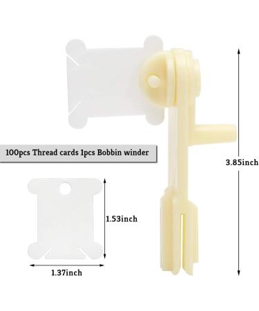100 Pcs Plastic Floss Bobbins Set with Bobbin Winder - Embroidery Floss & Sewing Storage - Buy Online on GoSupps.com