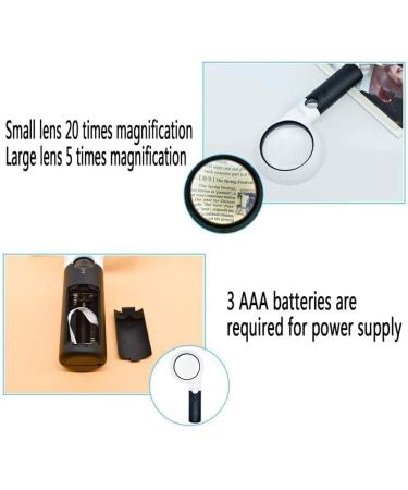 Handheld Magnifying Glass 11 LED Lights30Times Double High-Power Lens Identification of Antiques Reading Newspaper Reading Magnifier - Buy Online on GoSupps.com