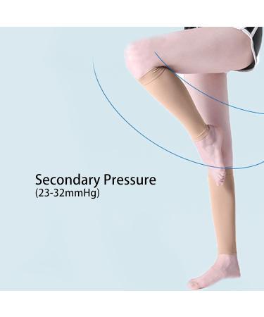 Alvinlite Calf Compression Socks for Men & Women - 23-32 mmHg Footless Sleeves for Varicose Veins Shin Splints & Torn Calves - Buy Online on GoSupps.com