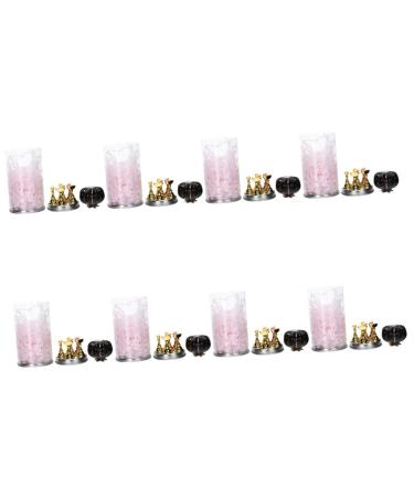 minkissy 8 Sets nail holder nail art tip holder fake nail tip stand manicure practice bracket nail art display rack pedicure stand fingernail display stand Metal practice tools ceramics