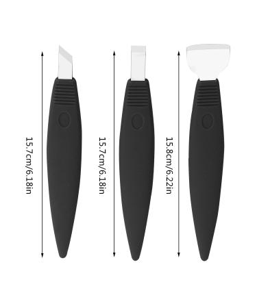 Pedicure Knife Set - 3Pcs Stainless Steel Tools for Ingrown Toe Nail, Foot Callus & Dead Skin Removal - Nail Care Kit for Feet Grooming - Black Set - Buy Online on GoSupps.com