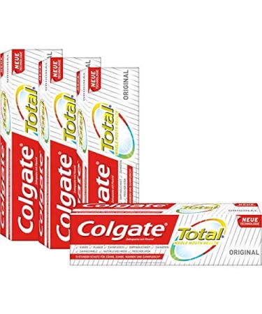 2x double pack Colgate toothpaste Total Original / 4 x 75ml (2 x 2 pieces) / toothpaste / caries protection / effective against bad breath