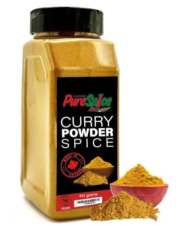 PureSpice Curry Powder Spice 454 Grams | Restaurant Grade Vegan Kosher Powder Seasoning | Premium Flavor for Cooking Meat Steak Rub and Sauce (Curry Powder)