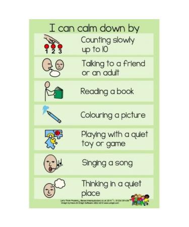 I Can Calm Down Poster - ASD / Autism / SEN / Special Needs Social Communication Visual Aid