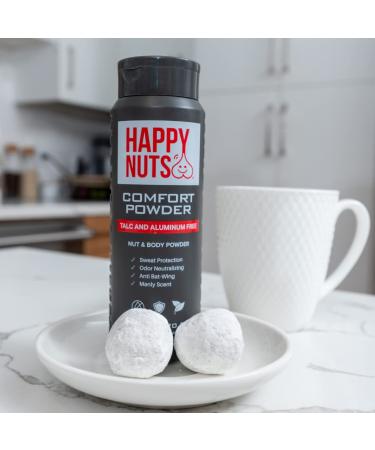 Happy Nuts Comfort Powder - Anti-Chafing Body Powder for Men - 6 Ounce - Buy Online on GoSupps.com