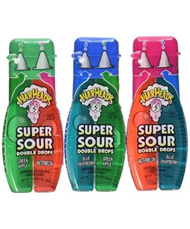 Warheads Super Sour Double Drops- Variety Pack- Pack Of 3