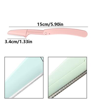 Plabbdpl Eyebrow Razor Set - Stainless Steel Interchangeable Eyebrow Blades for Ladies - Green Pink White - Perfect for Facial & Body Hair Removal - Buy Online on GoSupps.com