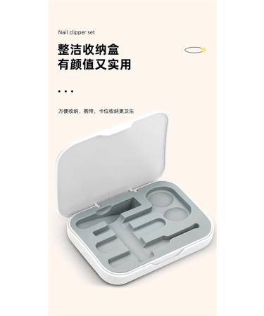 Nail Clippers Plastic Box 4-Piece Set Sharp Nail Clippers Ear Eyebrow Tweezers File Home with A Set of Convenient Enough to Keep (Color : Blue) - Buy Online on GoSupps.com