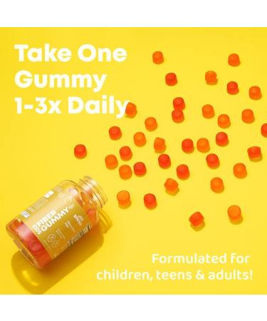Kid's Chewable Fiber Gummies - Orange & Berry Flavored - 60 ct - Constipation Relief for Toddlers - Chicory Root Fiber Supplement - Buy Online on GoSupps.com