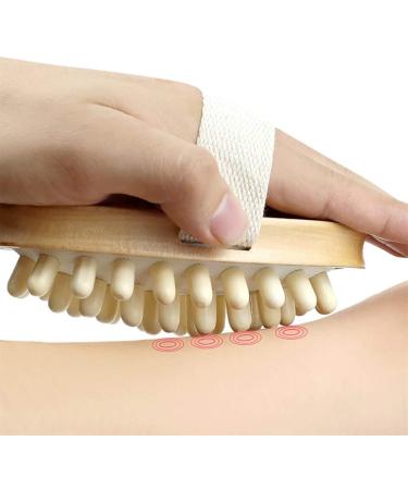Natural Wooden Body Brush for Cellulite, Lymphatic Circulation, and Exfoliation | Dry Brush for Exfoliating and Shower Spa | Bath Brush for Smooth Skin - Buy Online on GoSupps.com