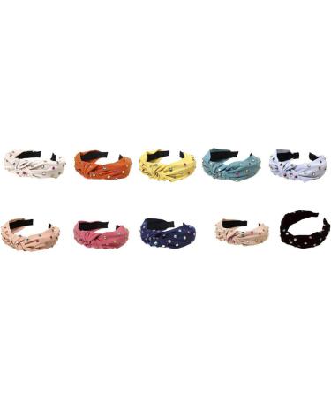 CLSSLVVBN 2 Set of Fashion Hair Bands Hoop Twist Knot Headband with Rhinestones Colorful Wide Flexible Headbands for Women Girls Dark Green Dark Green 2Set - Buy Online on GoSupps.com