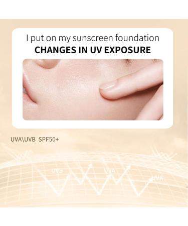 Cr me CC correctrice de couleur cran solaire SPF 50 fond de teint couverture compl te cr me CC hydratante imperm able l'eau r sistante la transpiration cr me visage l g re teinte ivoire et - Buy Online on GoSupps.com