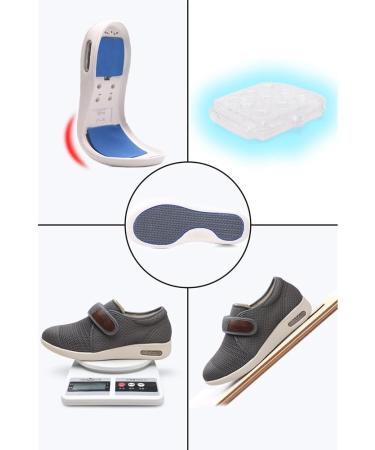 Buy Women's Wide Width Comfort Shoes for Diabetic Edema & Plantar Fasciitis - Adjustable Walking Shoes in Blue Size 12 - Buy Online on GoSupps.com