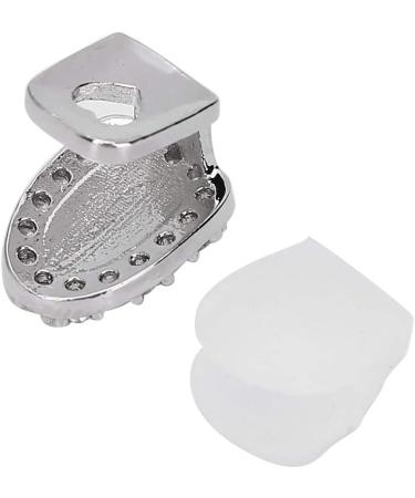 Teeth Jewelry Tooth Gems Teeth Grills Single Tooth Bling Teeth Accessory Decoration for Halloween Party Hip Hop Show (Single portal diamond silver) - Buy Online on GoSupps.com