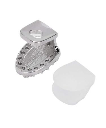 Zjchao Single Tooth Grillz - Stylish Hip Hop Teeth Decoration for Halloween Parties - Gorgeous Silver and Red Accessory - Buy Online on GoSupps.com