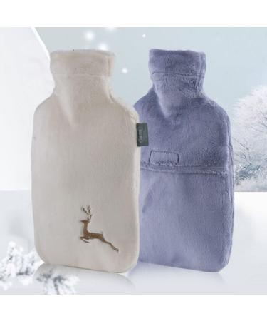 MAIES Small Hot Water Bottle with Soft Flannel Cover | 2L Hand Warmer for Hot/Cold Therapy | Perfect Christmas Gift - Buy Online on GoSupps.com