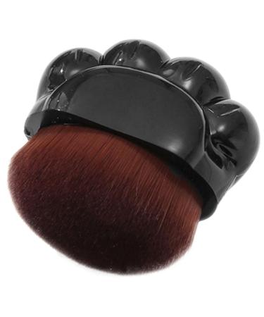 Baluue Foundation Makeup Brush Flat Top Face Blush Liquid Powder Brush Cat Paw Shaped Concealer Brush for Blending Powder Cosmetics Black