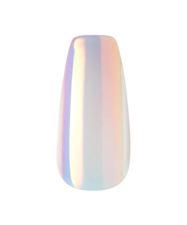 KISS Gel Fantasy Glue-On Nails - Long Lavender Glitter Coffin Shape | Premium Artificial Fingernails for Instant Glam - Buy Online on GoSupps.com