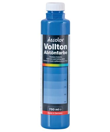 decotric Decolor Colourful Tinting Paint Gentian Blue 750 ml Emulsion Paint for Decorative Paints and Water-Based Materials High Colour Strength and Yield