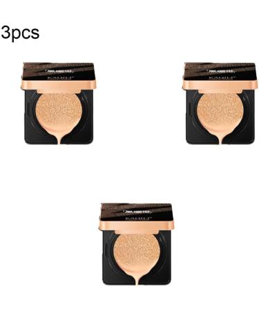 BEALIFE 3pcs Air Cushion Foundation with Replacement Full Coverage Whitening Oil Control Concealer Breathable Makeup Foundation for Face Natural Color - Buy Online on GoSupps.com