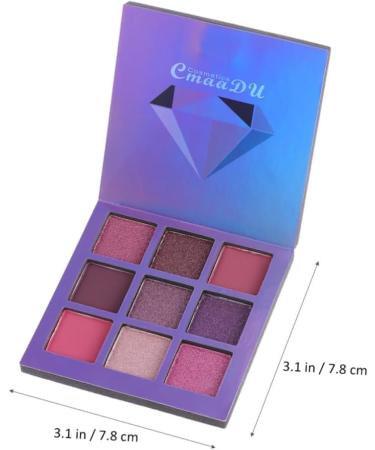 FOMIYES 2pcs 9 Eye Colors Bling Eyeshadow Metallic Makeup Cosmetic Highlighter Pearlescent Shadow Diamond 1 count (Pack of 1) Purplex2pcs - Buy Online on GoSupps.com