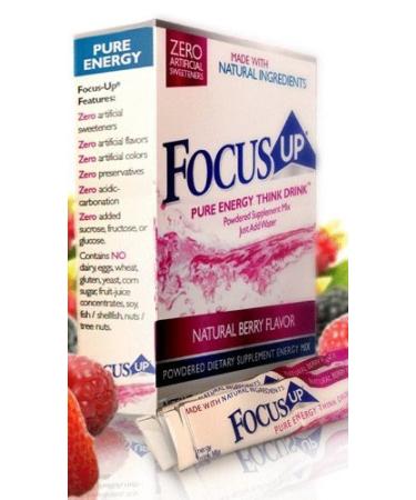 Focus Up Pure Energy Think Drink Natural Berry Flavors 12 Count (Pack of 1)
