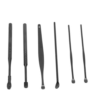 Portable Earwax Removal Set - U Shape & Spiral Ear Spoon Cleaner Tools (Black) - Buy Online on GoSupps.com