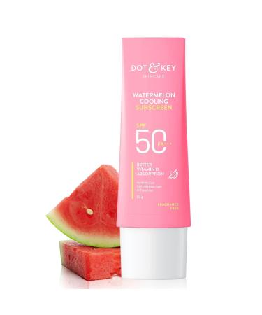 Watermelon Hyaluronic Cooling Sunscreen SPF 50 PA+++ | Moisturized Skin UV & Blue Light Protection No White Cast Lightweight Formula - Buy Online on GoSupps.com