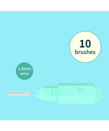 Interdental Brush 1.0 mm - Green | Effective Oral Care for Healthy Teeth & Gums | International Shipping Available - Buy Online on GoSupps.com