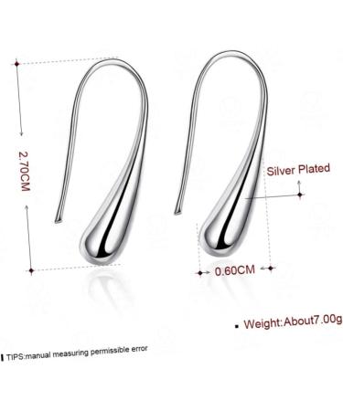 CALLARON 2pcs Gifts for An Anniversary Ladies Earrings Gifts for Her Wife Metallic Earrings Silver Earrings Gift for Wife Girl's Earrings Portable Earrings Simple Accessories Ear Hook Miss Medium Silver - Buy Online on GoSupps.com