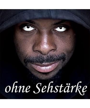 King of Halloween: Colored White Zombie Vampire Contact Lenses - Perfect for Halloween Carnival & Cosplay - No Visual Strength - Buy Online on GoSupps.com