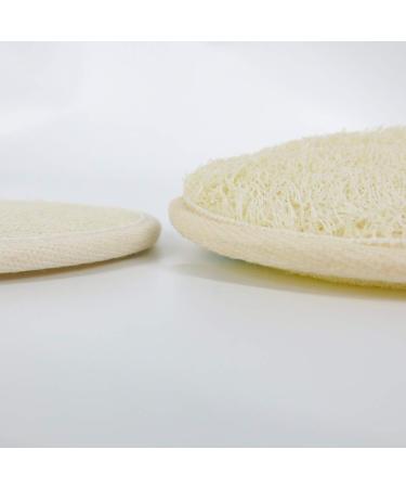 Aimisin Skin Exfoliating Loofah Pads - 5 Pcs Natural Cleansing Tablets for Men and Women | Body Washing Sponge for Bath Spa and Shower | Remove Dead Skin - Buy Online on GoSupps.com