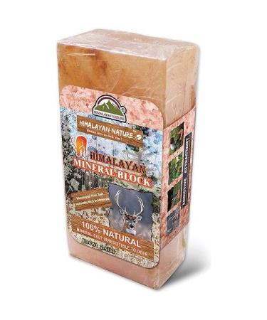 Himalayan Nature 100% Natural Himalayan Rock Deer Salt Block - Animal Licking Mineral Salt Block ,2 to 5 Lbs, Packaging may vary. Pack of 1