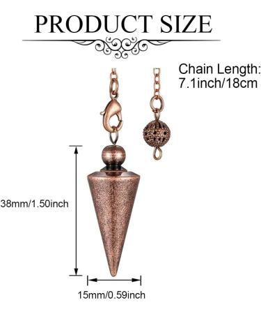 Buy KSJEHW 2-Piece Copper Pendulum Set - Spiritual Healing & Dowsing Tools in Silver & Bronze - Enhance Fortune & Reiki Energy - Buy Online on GoSupps.com