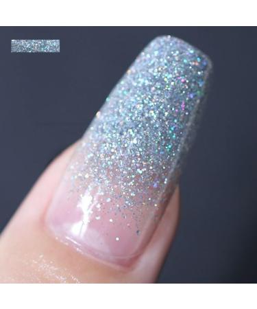 Laser Kaleidoscope Nail Polish Gel Supper Flash Reflective Symphony Diamond Broken UV LED Universal Nail Gel Polish Varnish - (Color: Sliver) - Buy Online on GoSupps.com
