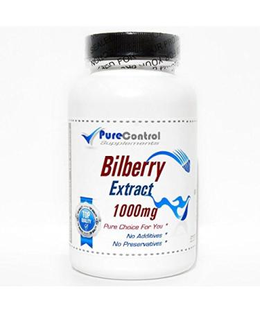 Bilberry Extract 1000mg // 100 Capsules // Pure // by PureControl Supplements