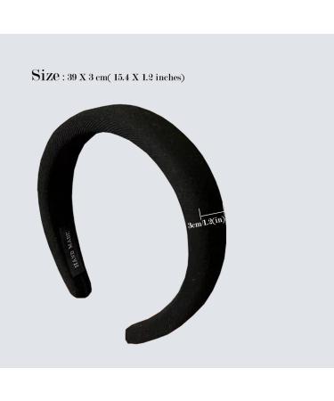 scicent Padded Headbands for Women 2 Pieces Stretchy Head Bands Hair Accessories Wide Plain Headbands Soft Sponge Headbands Outdoor Hair Accessories for Girls Black+White 06 Black + White - Buy Online on GoSupps.com