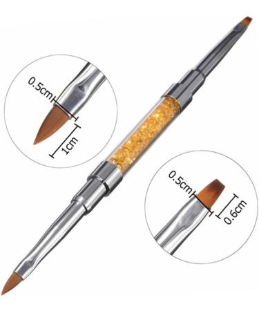 Healeved Flat Brush Pen Gel Kit for Nails Kit De U as De Gel Manicure Kit Dual Brush Pens Nail Kits Nail Brush Yn Nail Kit Nail Art Pen Acrilic Nail Kit Nails Kit Crystal Carved Pen medium Golden - Buy Online on GoSupps.com